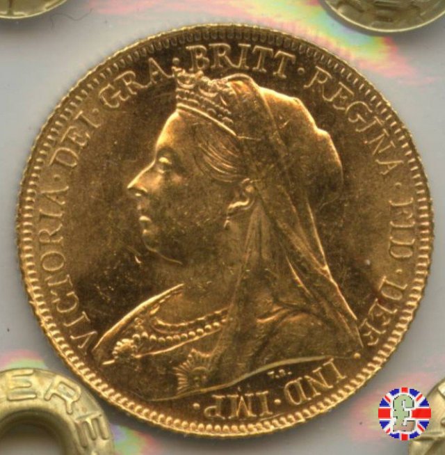 1 sovereign - tipo anziana velata 1899 (London)