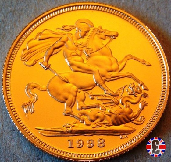 1 sovereign - tipo diadema anziana 1998 (Royal Mint, Llantrisant)