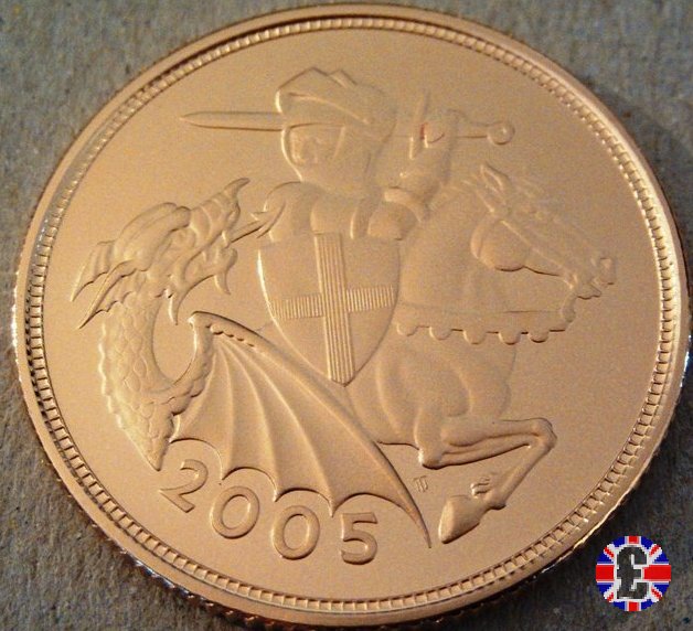 1 sovereign-tipo diadema anziana e nuovo s.giorgio 2005 (Royal Mint, Llantrisant)