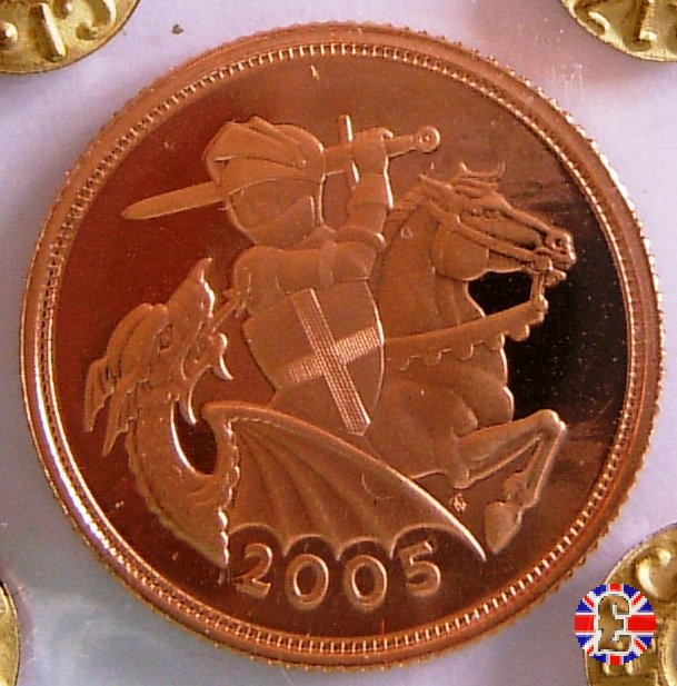 1 sovereign-tipo diadema anziana e nuovo s.giorgio 2005 (Royal Mint, Llantrisant)