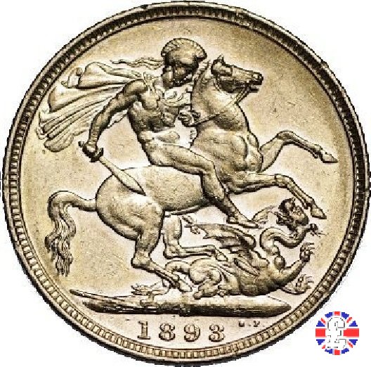 1 sovereign - tipo giubileo 1893 (Melbourne)