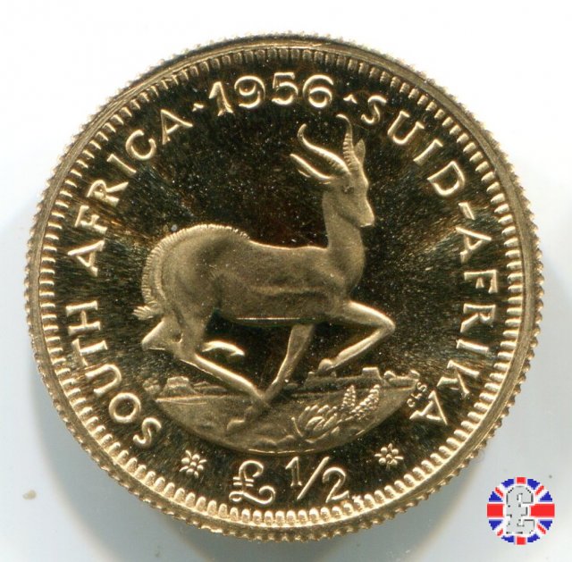 1/2 pound - Elizabeth II 1956 (Pretoria)