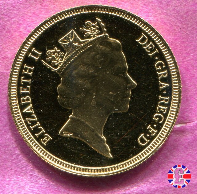 1/2 sovereign - tipo coronata anziana 1985 (Royal Mint, Llantrisant)