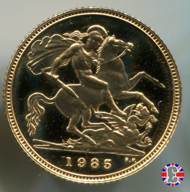 1/2 sovereign - tipo coronata anziana 1985 (Royal Mint, Llantrisant)