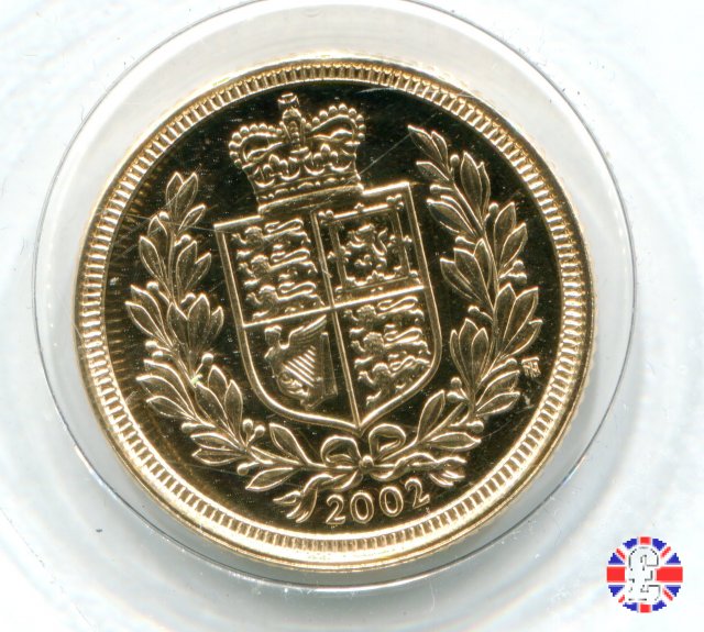 1/2 sovereign -tipo diadema anz. e stemma coronato 2002 (Royal Mint, Llantrisant)