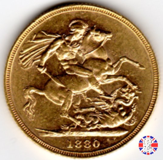 1 sovereign - tipo giovane e san giorgio 1880 (London)