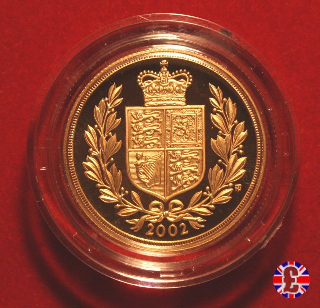 2 sovereigns -tipo diad. anziana e stemma coronato 2002 (Royal Mint, Llantrisant)