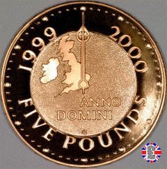 5 pounds - millennium crown - 1999 2000 2000 (Royal Mint, Llantrisant)