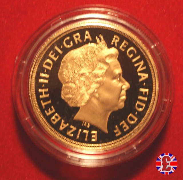 5 sovereigns -tipo diad. anziana e stemma coronato 2002 (Royal Mint, Llantrisant)