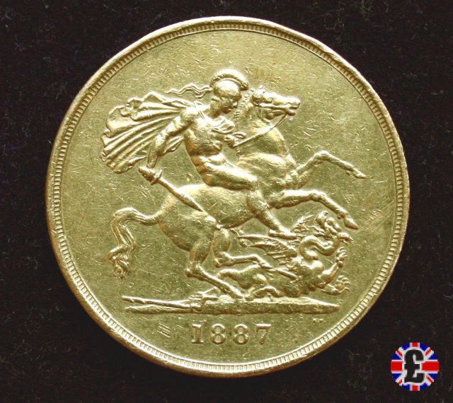 5 sovereigns - tipo giubileo 1887 (London)