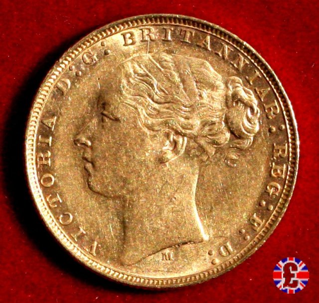 1 sovereign - tipo giovane e san giorgio 1878 (Melbourne)