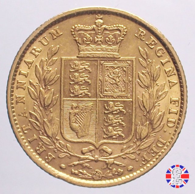 1 sovereign - secondo tipo giovane e stemma 1862 (London)