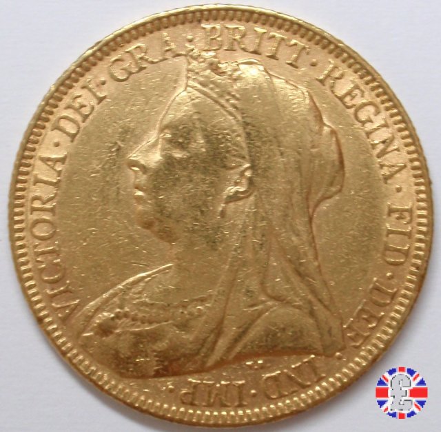 1 sovereign - tipo anziana velata 1894 (London)