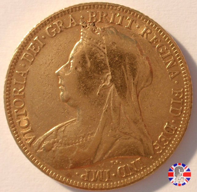 1 sovereign - tipo anziana velata 1901 (London)