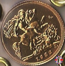 1/2 sovereign - tipo coronata giovane 1982 (Royal Mint, Llantrisant)