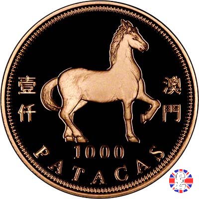 1000 patacas - anno del cavallo 2002 2002