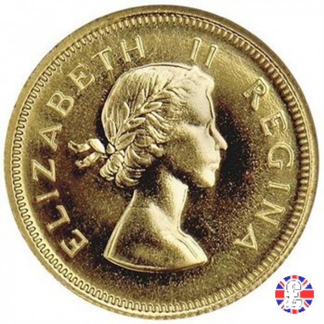 1/2 pound - Elizabeth II 1955 (Pretoria)