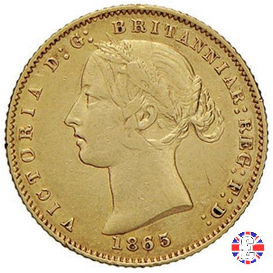 1/2 sovereign - secondo tipo giovane e sydney mint 1865 (Sydney)