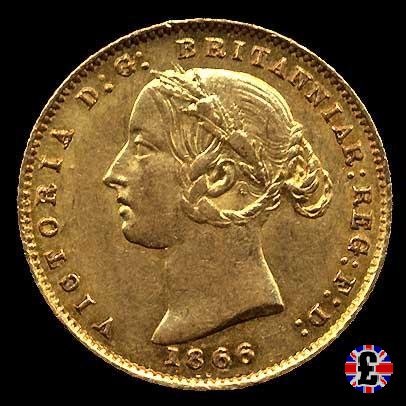 1/2 sovereign - secondo tipo giovane e sydney mint 1866 (Sydney)