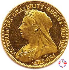 1/2 sovereign - tipo anziana velata 1893 (London)