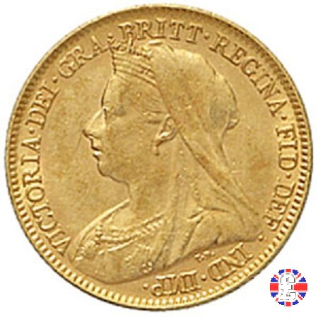 1/2 sovereign - tipo anziana velata 1895 (London)