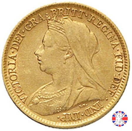 1/2 sovereign - tipo anziana velata 1899 (London)