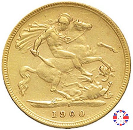 1/2 sovereign - tipo anziana velata 1900 (Sydney)