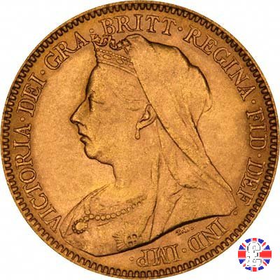 1/2 sovereign - tipo anziana velata 1901 (London)