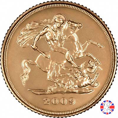 1/2 sovereign - tipo diadema anziana 2009 (Royal Mint, Llantrisant)