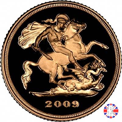 1/2 sovereign - tipo diadema anziana 2009 (Royal Mint, Llantrisant)