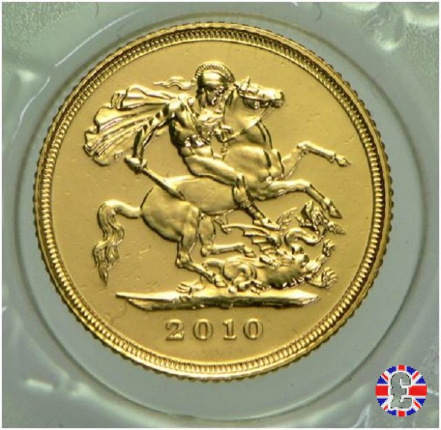 1/2 sovereign - tipo diadema anziana 2010 (Royal Mint, Llantrisant)