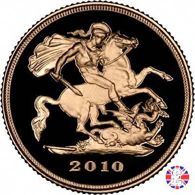 1/2 sovereign - tipo diadema anziana 2010 (Royal Mint, Llantrisant)