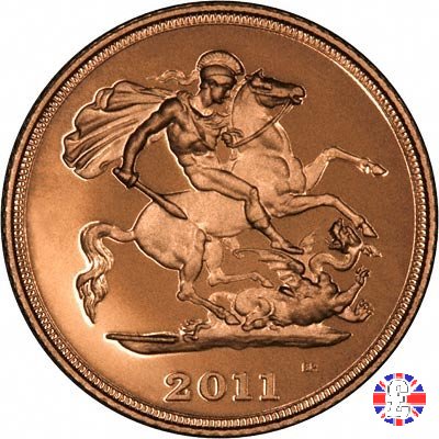 1/2 sovereign - tipo diadema anziana 2011 (Royal Mint, Llantrisant)