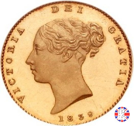 1/2 sovereign - tipo giovane 1839 (London)