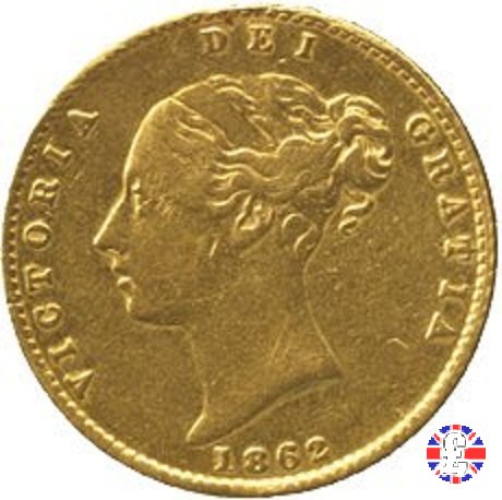 1/2 sovereign - tipo giovane 1862 (London)