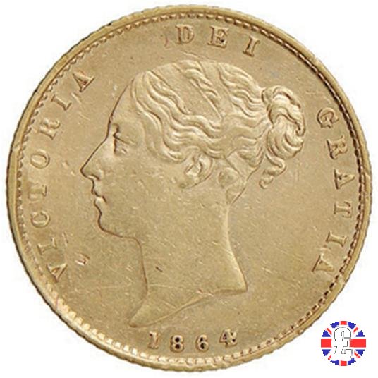 1/2 sovereign - tipo giovane 1864 (London)