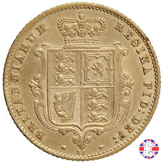 1/2 sovereign - tipo giovane 1864 (London)