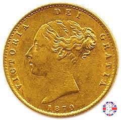 1/2 sovereign - tipo giovane 1870 (London)