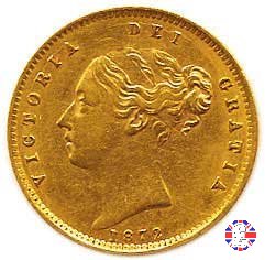 1/2 sovereign - tipo giovane 1872 (London)