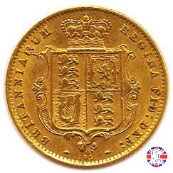 1/2 sovereign - tipo giovane 1872 (London)