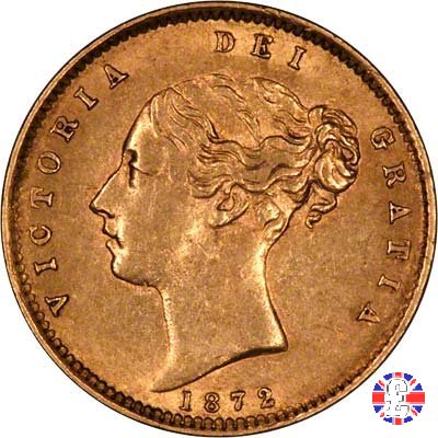 1/2 sovereign - tipo giovane 1872 (London)