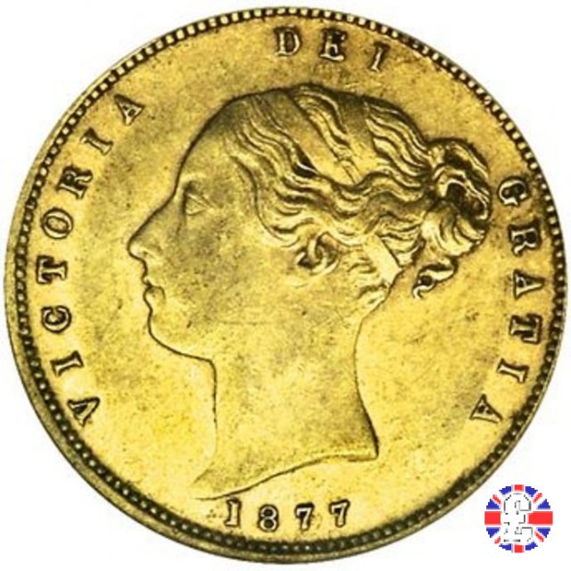 1/2 sovereign - tipo giovane 1877 (Melbourne)