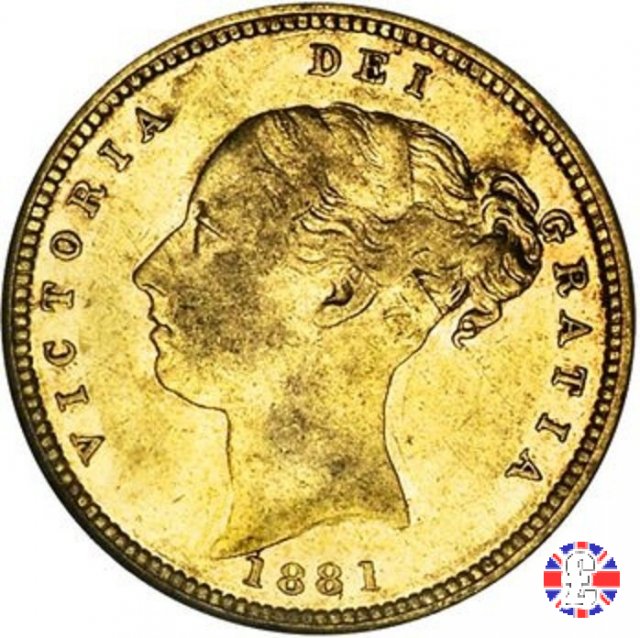 1/2 sovereign - tipo giovane 1881 (Sydney)