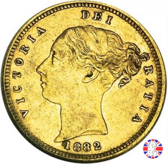 1/2 sovereign - tipo giovane 1882 (Melbourne)