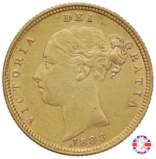 1/2 sovereign - tipo giovane 1883 (London)