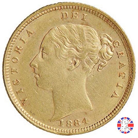 1/2 sovereign - tipo giovane 1884 (London)