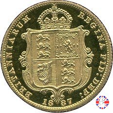 1/2 sovereign - tipo giubileo 1887 (London)