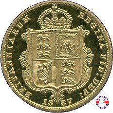 1/2 sovereign - tipo giubileo 1887 (London)