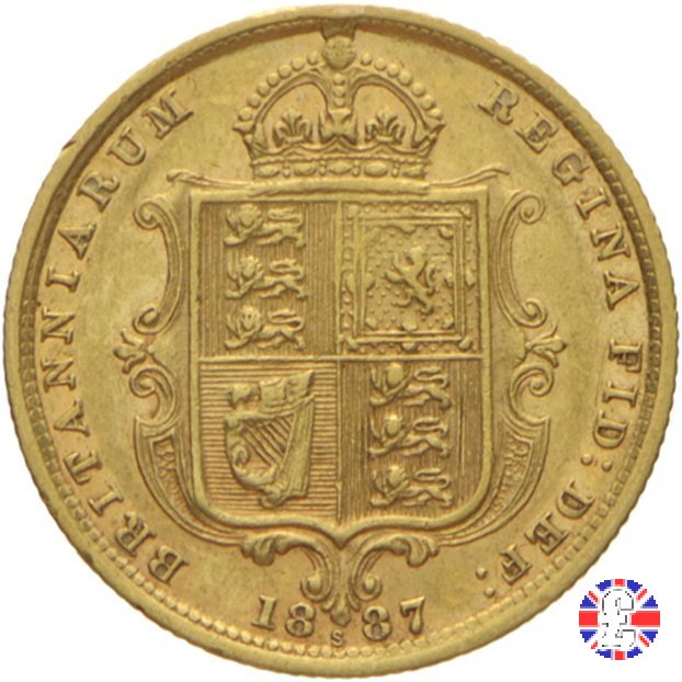 1/2 sovereign - tipo giubileo 1887 (Sydney)