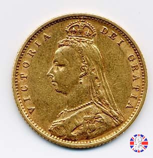 1/2 sovereign - tipo giubileo 1892 (London)